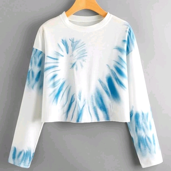 ROMWE Tops - 🍉3/$20 Tie Dye Long Sleeve Crop Tee